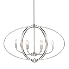 Golden 3167-LP PW - Colson PW Linear Pendant (with Matte Black shade) in Pewter